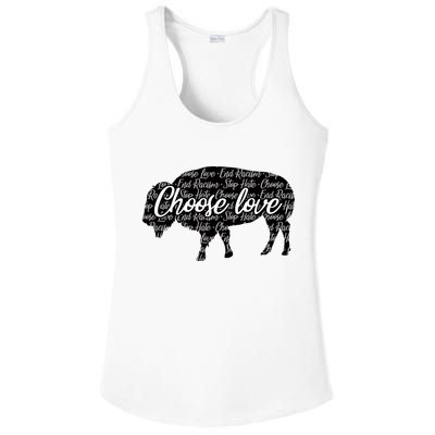 Choose Love Buffalo Ladies PosiCharge Competitor Racerback Tank