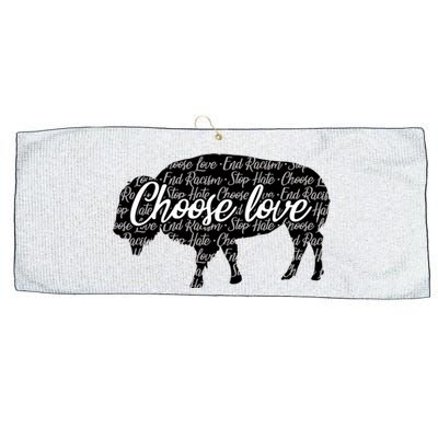 Choose Love Buffalo Large Microfiber Waffle Golf Towel