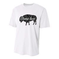 Choose Love Buffalo Youth Performance Sprint T-Shirt