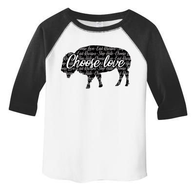 Choose Love Buffalo Toddler Fine Jersey T-Shirt