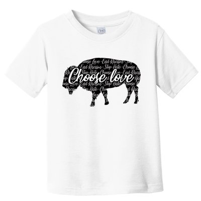 Choose Love Buffalo Toddler T-Shirt