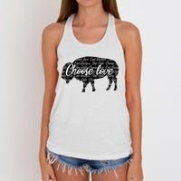 Choose Love Buffalo Women's Knotted Racerback Tank