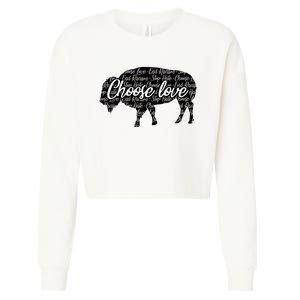 Choose Love Buffalo Cropped Pullover Crew