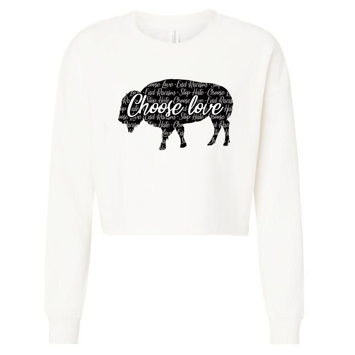 Choose Love Buffalo Cropped Pullover Crew