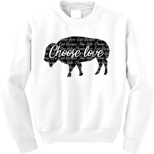 Choose Love Buffalo Kids Sweatshirt