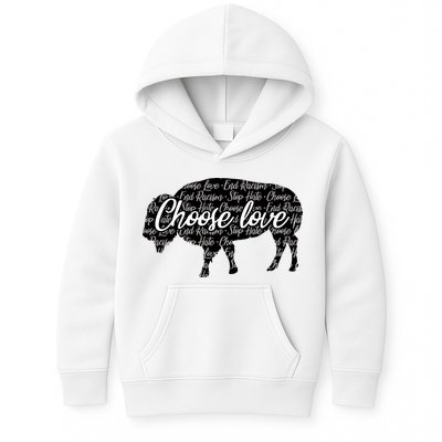 Choose Love Buffalo Kids Hoodie