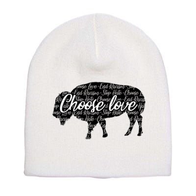 Choose Love Buffalo Short Acrylic Beanie