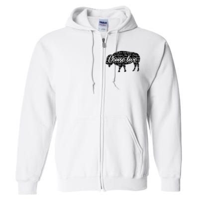 Choose Love Buffalo Full Zip Hoodie