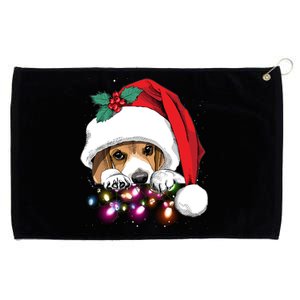 Christmas Lights Beagle Funny Dog Xmas Cool Gift Grommeted Golf Towel