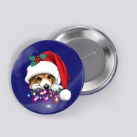 Christmas Lights Beagle Funny Dog Xmas Cool Gift Button