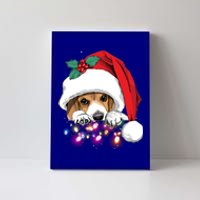 Christmas Lights Beagle Funny Dog Xmas Cool Gift Canvas