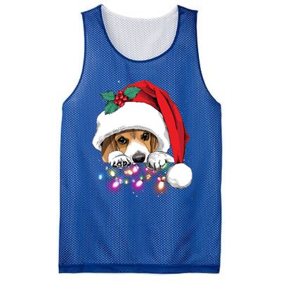 Christmas Lights Beagle Funny Dog Xmas Cool Gift Mesh Reversible Basketball Jersey Tank