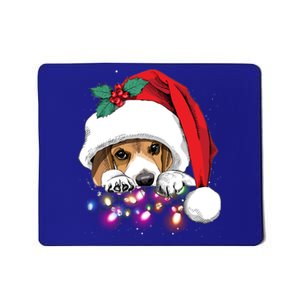 Christmas Lights Beagle Funny Dog Xmas Cool Gift Mousepad