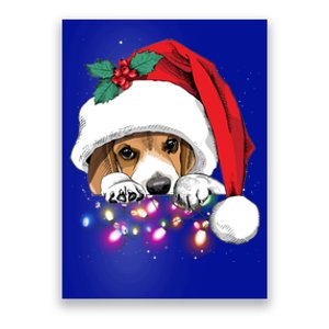 Christmas Lights Beagle Funny Dog Xmas Cool Gift Poster