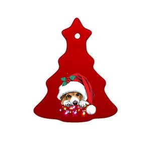 Christmas Lights Beagle Funny Dog Xmas Cool Gift Ceramic Tree Ornament