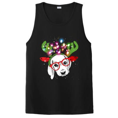 Christmas Lights Beagle Funny Xmas Funny Gift PosiCharge Competitor Tank