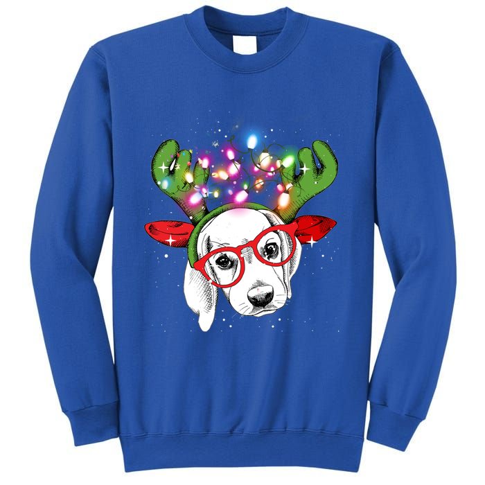 Christmas Lights Beagle Funny Xmas Funny Gift Sweatshirt