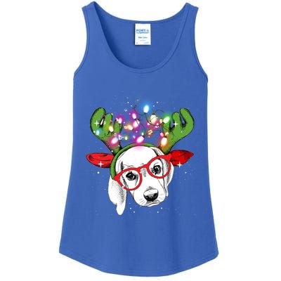 Christmas Lights Beagle Funny Xmas Funny Gift Ladies Essential Tank