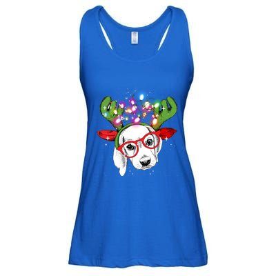 Christmas Lights Beagle Funny Xmas Funny Gift Ladies Essential Flowy Tank