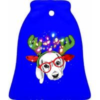 Christmas Lights Beagle Funny Xmas Funny Gift Ceramic Bell Ornament