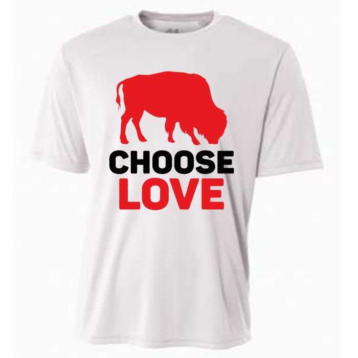 Choose Love Buffalo Gift Cooling Performance Crew T-Shirt