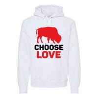 Choose Love Buffalo Gift Premium Hoodie