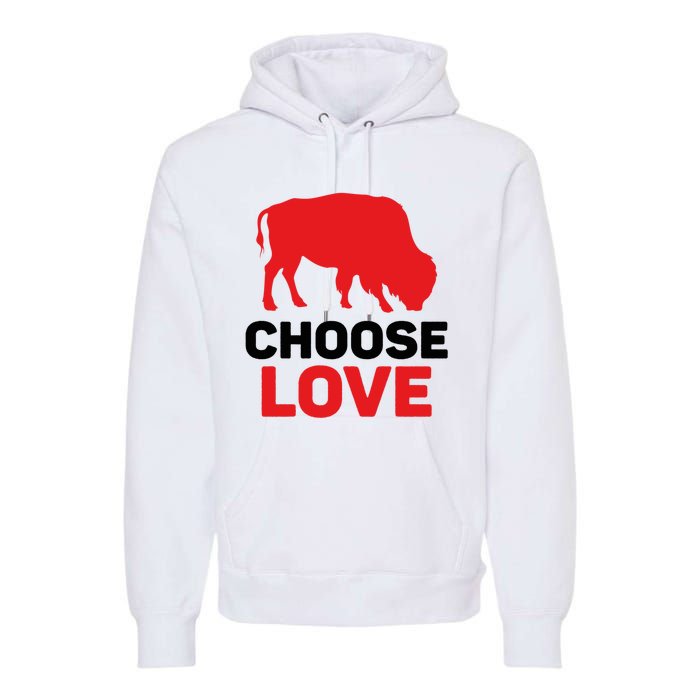 Choose Love Buffalo Gift Premium Hoodie