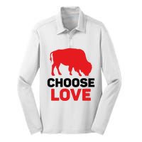 Choose Love Buffalo Gift Silk Touch Performance Long Sleeve Polo