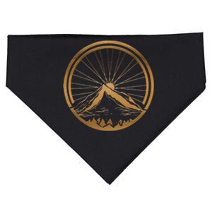 Cycling Lover Bicycle Wheel Design Mountain Bike Tour Cycle USA-Made Doggie Bandana