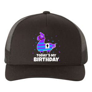 Cute Llama Birthday Party Celebration Yupoong Adult 5-Panel Trucker Hat