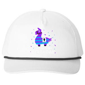 Cute Llama Birthday Party Celebration Snapback Five-Panel Rope Hat