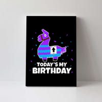 Cute Llama Birthday Party Celebration Canvas