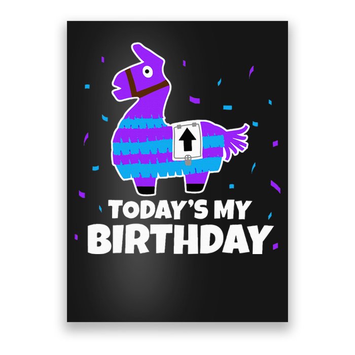 Cute Llama Birthday Party Celebration Poster