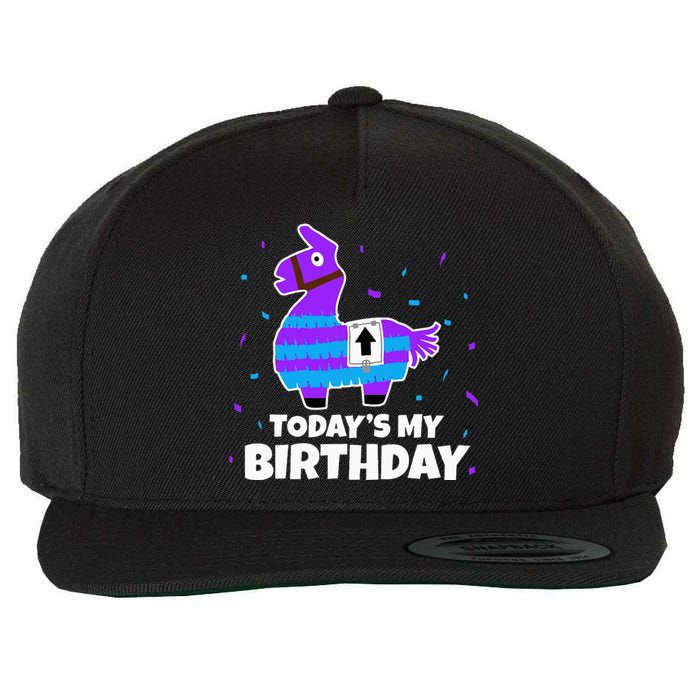 Cute Llama Birthday Party Celebration Wool Snapback Cap