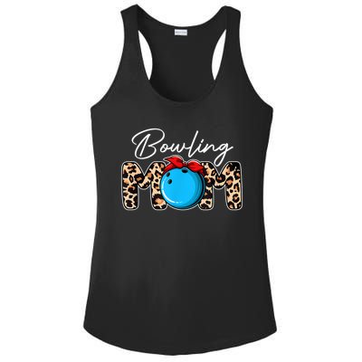 Cute Leopard Bowling Mom Mama Sport Lover Mother's Day Ladies PosiCharge Competitor Racerback Tank