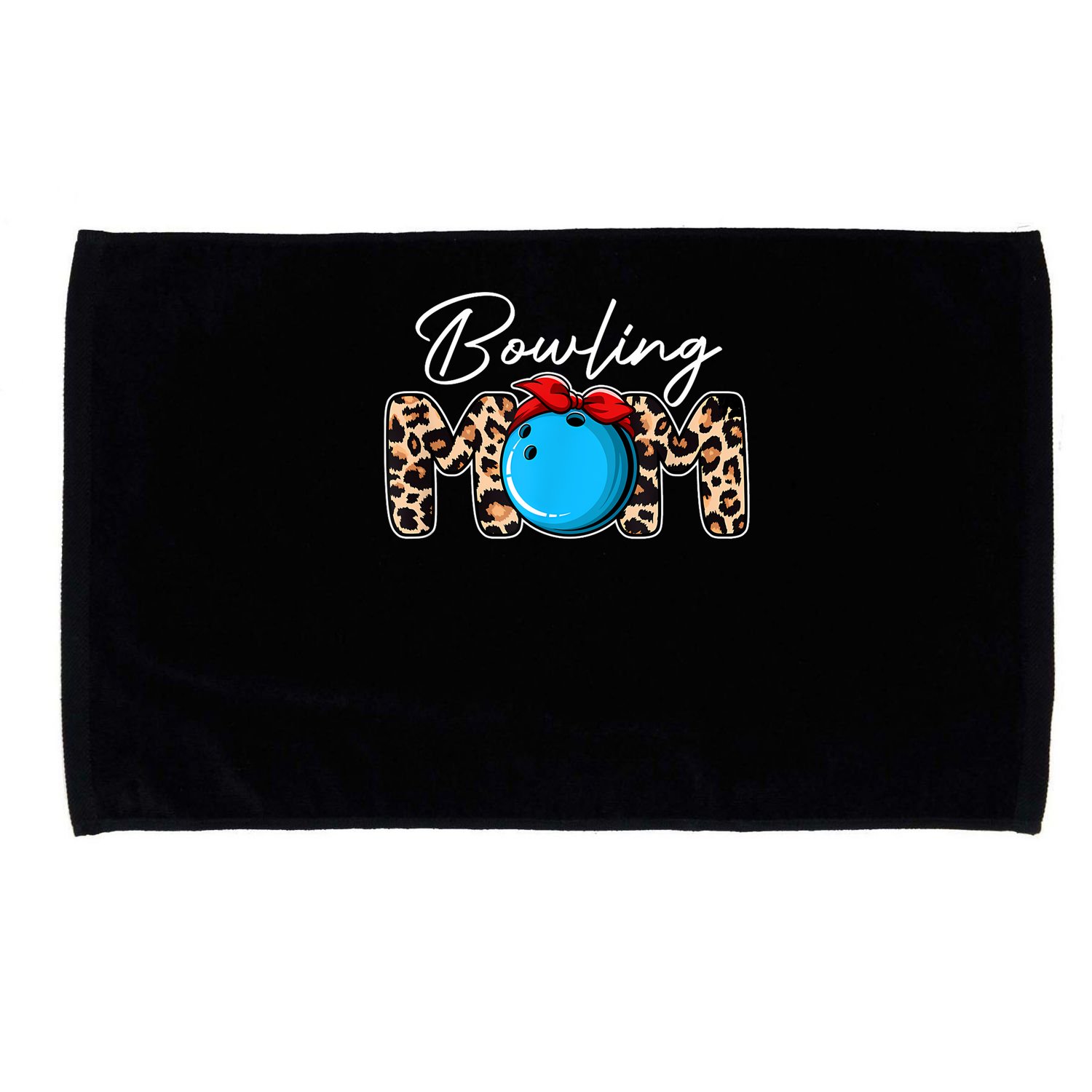 Cute Leopard Bowling Mom Mama Sport Lover Mother's Day Microfiber Hand Towel