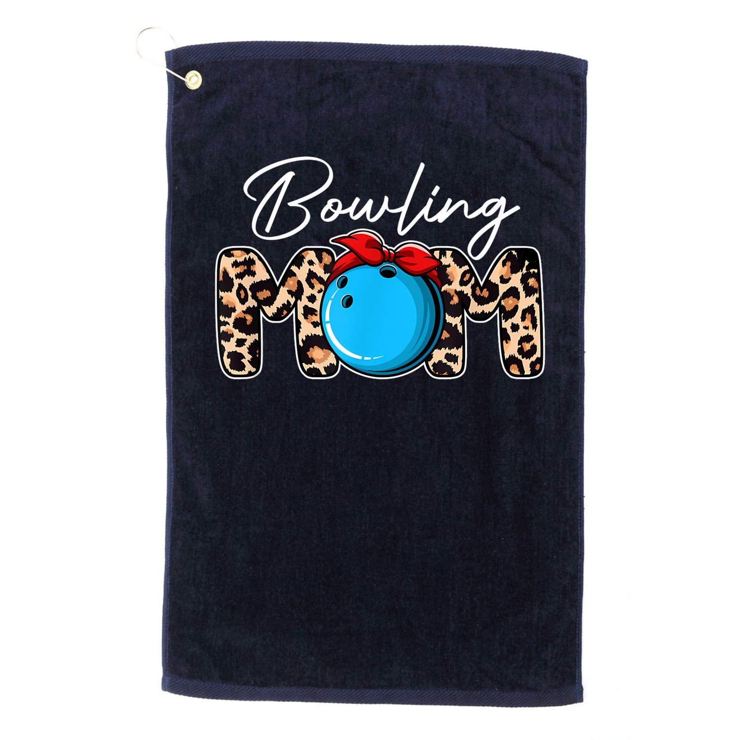 Cute Leopard Bowling Mom Mama Sport Lover Mother's Day Golf Towel