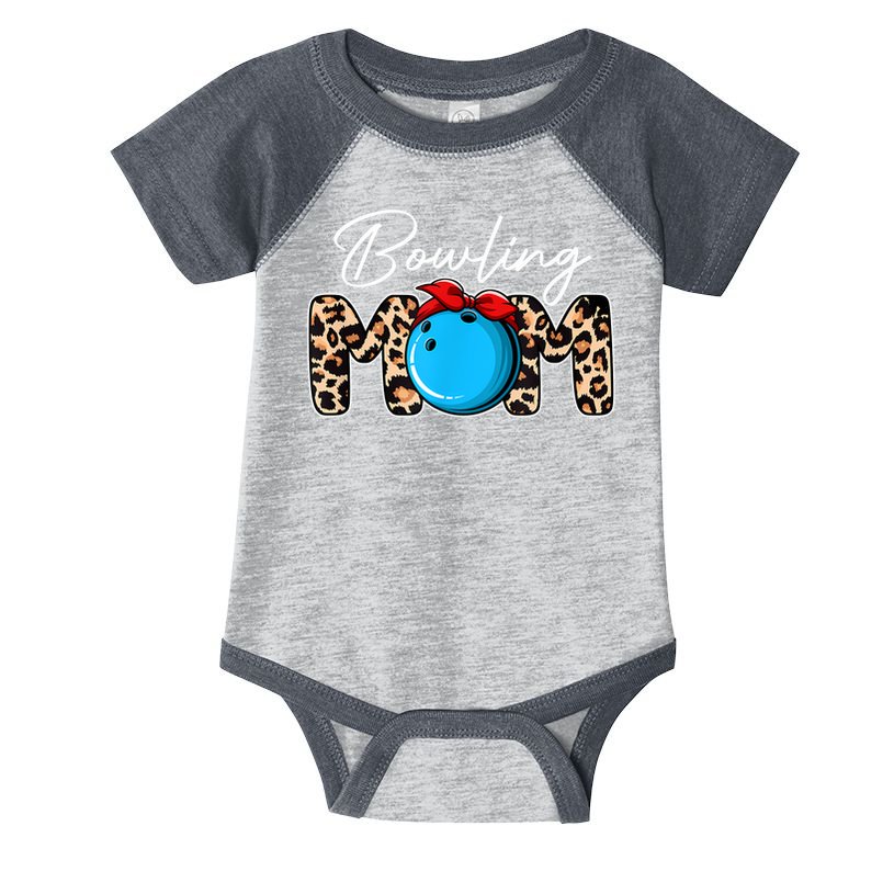 Cute Leopard Bowling Mom Mama Sport Lover Mother's Day Infant Baby Jersey Bodysuit