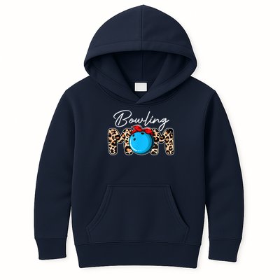 Cute Leopard Bowling Mom Mama Sport Lover Mother's Day Kids Hoodie