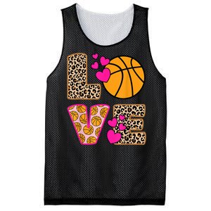 Cute Love Basketball Leopard Print Women Girls Basketball Mesh Reversible Basketball Jersey Tank