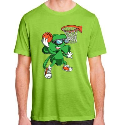 Clover Leprechaun Basketball Dunk St Patricks Day Sport Cool Gift Adult ChromaSoft Performance T-Shirt