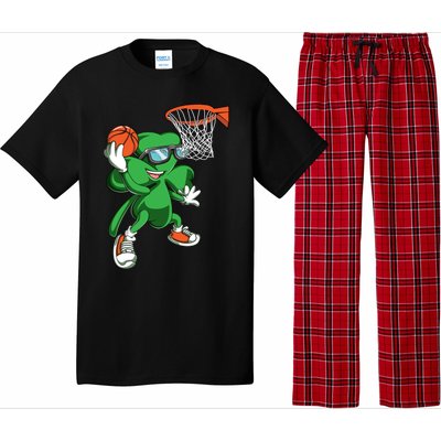 Clover Leprechaun Basketball Dunk St Patricks Day Sport Cool Gift Pajama Set