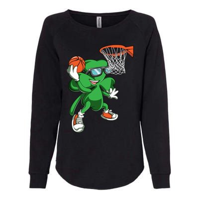 Clover Leprechaun Basketball Dunk St Patricks Day Sport Cool Gift Womens California Wash Sweatshirt