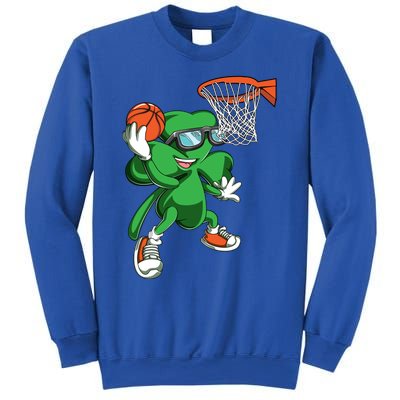 Clover Leprechaun Basketball Dunk St Patricks Day Sport Cool Gift Sweatshirt