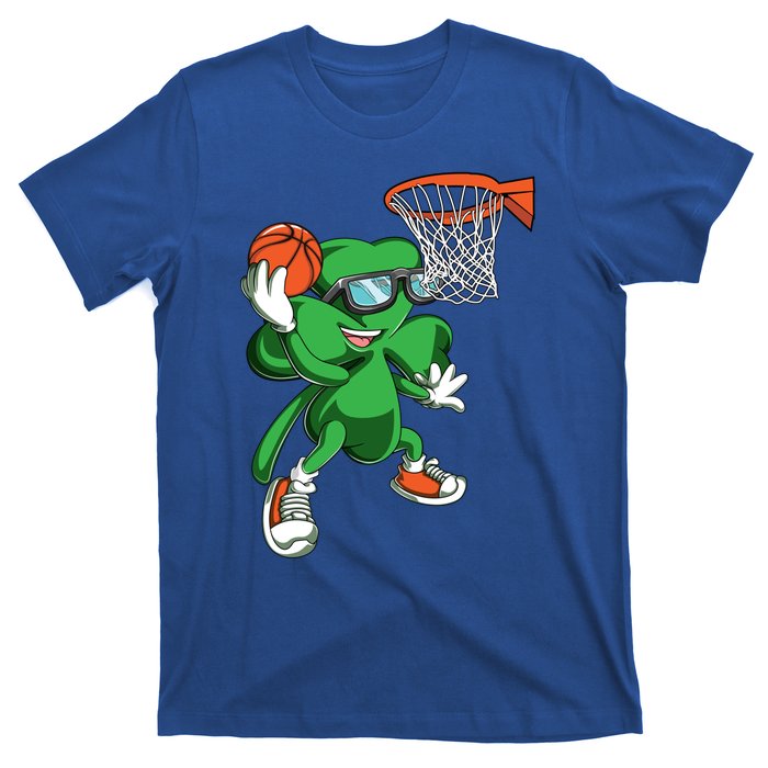 Clover Leprechaun Basketball Dunk St Patricks Day Sport Cool Gift T-Shirt