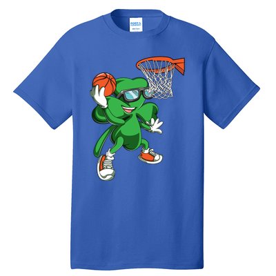 Clover Leprechaun Basketball Dunk St Patricks Day Sport Cool Gift Tall T-Shirt