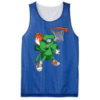 Clover Leprechaun Basketball Dunk St Patricks Day Sport Cool Gift Mesh Reversible Basketball Jersey Tank