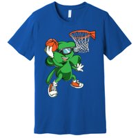 Clover Leprechaun Basketball Dunk St Patricks Day Sport Cool Gift Premium T-Shirt