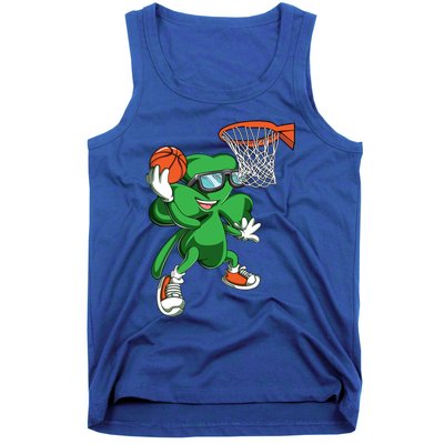 Clover Leprechaun Basketball Dunk St Patricks Day Sport Cool Gift Tank Top