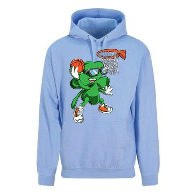 Clover Leprechaun Basketball Dunk St Patricks Day Sport Cool Gift Unisex Surf Hoodie